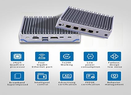 4 Лан Ј4125 четворојезгарни процесорски заштитни зид Мини ПЦ
